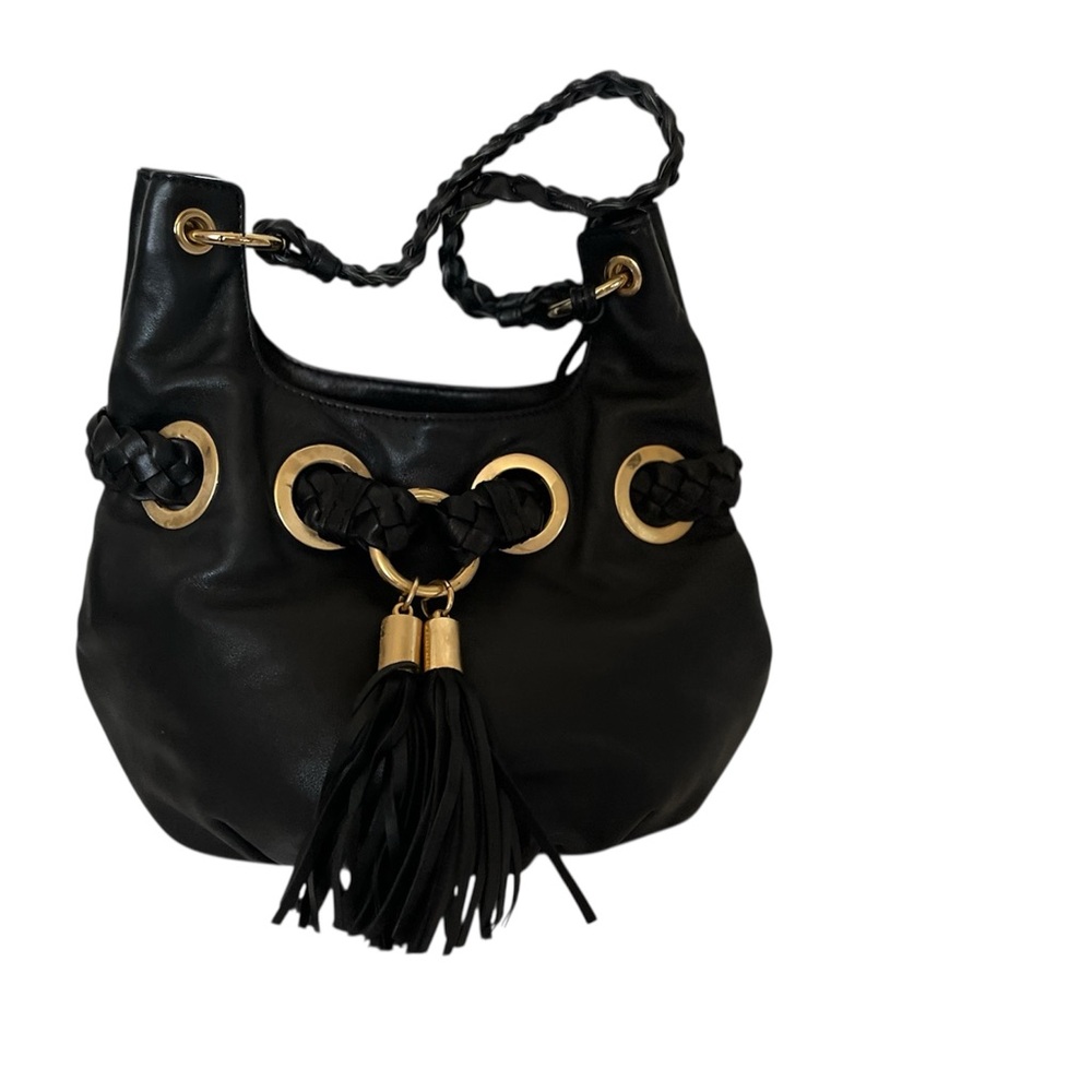 Michael Kors Black Leather Satchel Shoulder Bag